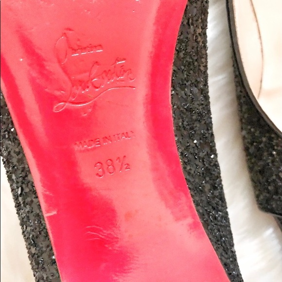 Christian Louboutin Croisette Glitter Flat Sandals - Picture 5 of 6